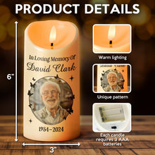 Custom Photo Memory Of You - Customized Personalized Candle LED Light - Memorial Gift For Loss Family