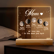 We Love You To The Moon And Back - Personalized 3D LED Light - Mother's Day Gift For Mom