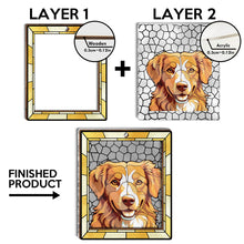 Custom Photo - Stained Glass Personalized 2-Layered Mix Ornament - Gift For Couple, Husband, Wife, Anniversary, Pet Lovers