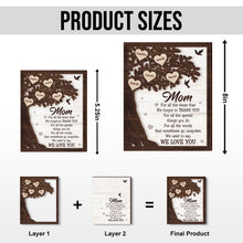 Mommy We Love You - Personalized Customized 2-Layered Wooden Plaque - Mother's Day Gift For Mom, Grandma, Wife, Her