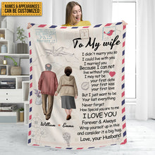 Love You Forever & Always Wrap Yourself Up In This Blanket  - Old Couple - Personalized Blanket