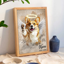 Custom Photo Fur Angel With Halo - Personalized Customized Canvas - Memorial Gift For Pet Lovers, Dog Lovers, Cat Lovers