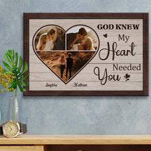 My Heart Needed You - Canvas Memorial Canvas, Wedding Gifts Personalized Custom Framed Canvas Wall Art