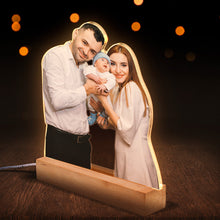 Custom Family Photo - Personalized Customized 3D LED Light - Gift For Family, Husband Wife, Anniversary, Couple