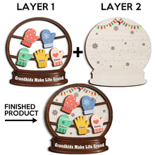 Grandkids Make Life Grand - Personalized 2-Layered Wooden Ornament - Christmas Gifts For Family
