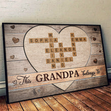 Crossword Wall Art This Family Belong To - Personalized Customized Canvas - Gift For Family Members