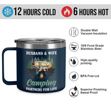Remember The Love With The Camping Memories - Custom 14oz Stainless Steel Tumbler With Handle - Gift For Camping