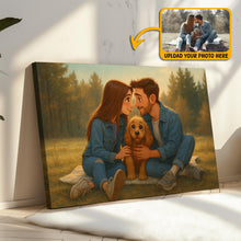 Cartoonize Family Photo Disney Style - Turn Your Photo to Cartoon Canvas - Gift For Family Members, Siblings