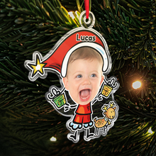 Celabrate Christmas With Custom Photo Ornament - Personalized Acrylic Ornament - Gift For Family Members