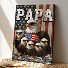 The Eagle Gang American - Customized Personalized Canvas - Father's Day Gift For Dad, Grandpa, Husband, Him