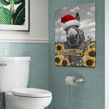 Funny Donkey Hello Sweet Cheeks - Christmas Canvas - Gifts For Friends Bathroom, Living Room Decor Framed  Canvas Wall Art