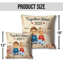 Vintage Couple Together Since - Personalized Customized Pillow - Anniversary Gift For Lover, Couple, Husband, Wife