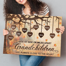 Side By Side Grandchildren - Customized Personalized Canvas - Gift For Family Grandma Grandpa Grandkids