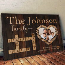 Custom Photo Family A Little Bit Of Crazy - Personalized Customized Canvas - Gift For Family Members