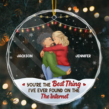 You're The Best Thing - Customized Personalized Glass Ornament - Christmas Gift For Couple Husband Wife