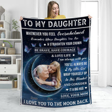 To My Daughter I Am Always With You - Up Face Gifts For Her Personalized Custom Fleece Flannel Blanket