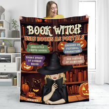 Reading Book Witch - Gift For Yourself, Gift For Women - Personalized Fleece Blanket