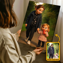 Cartoonize Your Photo Pixar Style - Turn Your Photo to Cartoon Canvas - Gift For Family Members, Siblings