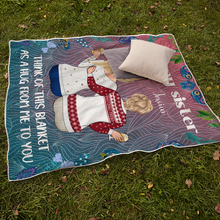 Think Of This Blanket As A Hug From Me To You - Personalized Blanket - Gifts For Best Friends
