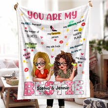 You Are My Bestie - Personalized Custom Blanket Christmas Gift For Best Friend, Bestie