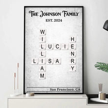 Decorate Your Wall With Crossword Canvas - Personalized Customized Canvas - Gifts For Family Members