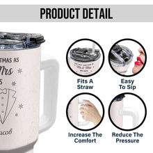 Our First Christmas As Mr & Mrs - Personalized Custom 40oz Stainless Steel Tumbler - Gift For Couple