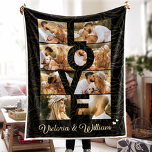 Custom Photo Family Love  - Personalized Photo Blanket - Gifts For Family, Couple