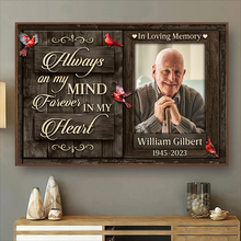 You're Always On My Mind - Personalized Customized Canvas - Memorial Gift For Family Members