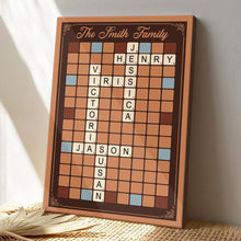 Scrabble Family Crossword - Personalized Customized Canvas - Gift For Family Members