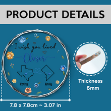 Meaningful Ornament For Long Distance - Personalized Glass Ornament - Gift For Lovers, Best Friends, Besties