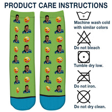 Custom Photo Face Heart Socks - Personalized Customized Stocking Gift For Him, Her