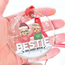 Lucky You - Personalized Glass Ornament - Christmas Gift For Besties, Sistas, Sisters