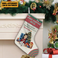 Merry Christmas Please Deliver Enclosed Presents To - Gift For Bestie Friend Sister Brother - Personality Customized Stocking