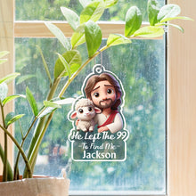 The One Left The 99 To Find Me - Personalized Customized Acrylic Car Ornament - Gift For Family Members, Friends, Siblings, Loved One