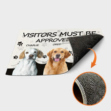 Visitors Must Be Approved By This Dog - Custom Photo Doormat Gifts For Dog Lovers
