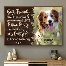 Custom Photo Best Friends Come Into Our Lives - Personalized Customized Canvas - Gift For Pet Lovers, Dog Lovers, Cat Lovers