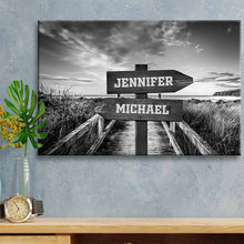 Our Names Are Recorded Next To The Ocean - Canvas Canvas, Gifts Personalized Custom Framed Canvas Wall Art