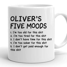 My Five Moods Custom Name Cup - Customized Personalized Mug - Gift For Friends, Coworkers