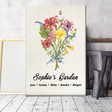 Garden Flower - Personality Customized Canvas - Gift For Mom Grandma Mother's Day Gift