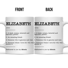 Best Friend Definition Custom Name Mug - Customized Personalized Mug - Gift For Friends, Best Friend