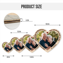 Custom Photo God Blessed The Broken Road - Personalized Door Sign - Gift For Couples, Husband, Wife