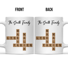 Crossword Puzzle Art Mug - Customized Personalized Mug - Gift For Family Members