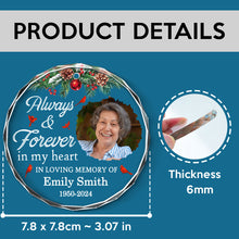 Keeping Those Memories Forever - Customized Personalized Glass Ornament - Memorial Gift For Family Members