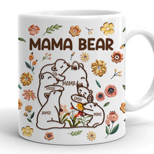 Hugging Mama Bear - Customized Personalized Mug - Family Gift For Mom Mother Daughter Son