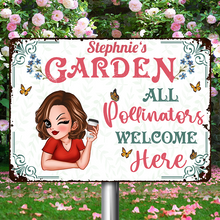 And Into The Garden I Go - Gift For Gardening Lovers - Personalized Custom Classic Metal Signs