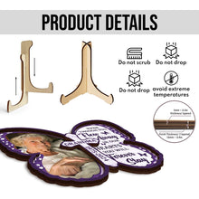 Custom Photo In Our Hearts You Will Stay - Customized Personalized 2-Layered Wooden Plaque - Gift For Memorial Loss