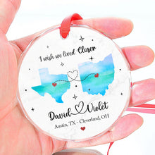 Always Under The Same Sky - Customized Personalized Glass Ornament - Gift For Couple Husband Wife Family