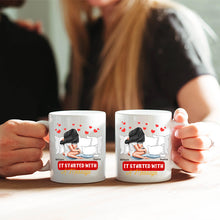 It Started With A Message - Personality Customized Mug - Gift For Couple - Valentine's Day Gift For Husband Wife