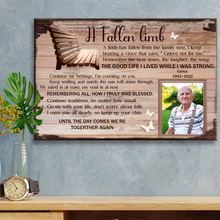 A Fallen Limb Memorial Canvas, Sympathy Gifts Personalized Custom Framed Canvas Wall Art