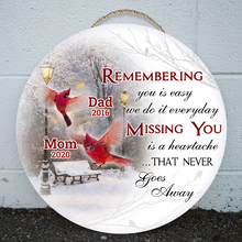 Missing You Is A Heartache - Personalized Customized Door Sign - Memorial Gift For Loss